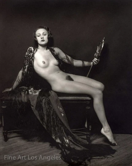 Alfred Cheney Johnston Photo Ziegfeld Girl holding mirror 1920-30s - Image 1 of 1