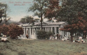 Vintage Postcard Picnic Pavilion Riverview Park Omaha Nebraska - Picture 1 of 2