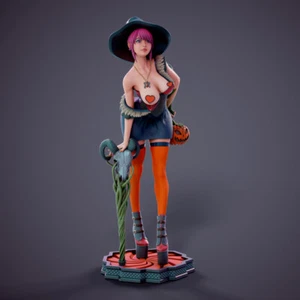 Halloween witch 1/8 23cm 3D print figure Model Kit Unpainted Unassembled GK - Picture 1 of 16