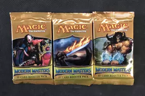 Magic Mtg Modern Masters 2013 Factory sealed Booster Pack X 3 ! - Picture 1 of 1