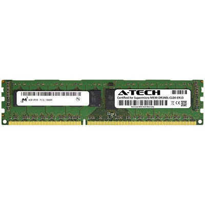 4GB PC3L-10600R REG Supermicro MEM-DR340L-CL04-ER13 Equivalent Server Memory RAM - Image 1 of 2