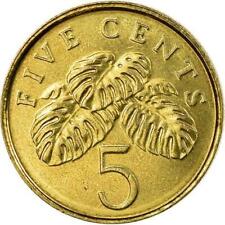 Singapur 5 centów wstążka w dół moneta KM99 1992 - 2013 aluminium-brąz