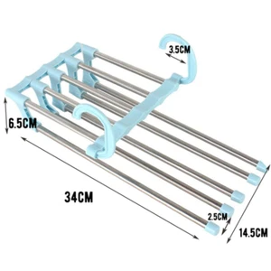 Folding Pants Storage Multifunctional Hanger for Pant Rack Hanger Clothes Organi - Picture 1 of 12