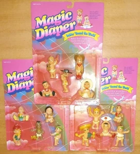Galoob 1992 Pañal Mágico Bebés Vuelta al Mundo PVC Plástico Figura Muñeca Juego Completo - Imagen 1 de 12