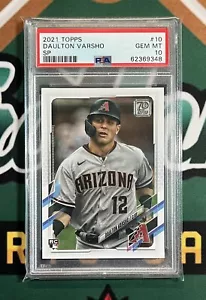 Daulton Varsho 2021 Topps Series 1 SP Image Variation Rookie PSA 10 RC - Picture 1 of 1