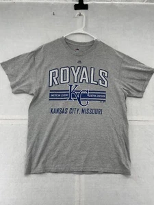 Kansas City Royals Shirt Adult Large Gray Short Sleeve Majestic MLB Baseball Men - Picture 1 of 9
