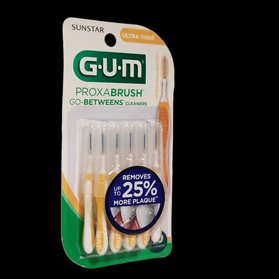 Escova Interdental Sunstar GUM PROXABRUSH Go-Between Cleaner ULTRA APERTADA 10 UNIDADES - Imagem 1 de 4