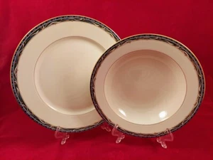 Mikasa Clarendon L3110 Gold Chop Plate & Round Vegetable Serving Bowl Thailand - Picture 1 of 6