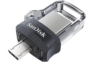 SanDisk Ultra Dual Drive m3.0 Speicher USB Micro Android Telefon Handy 64 GB NEU - Bild 1 von 2