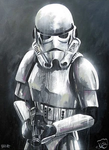 A3 SIZE CANVAS PRINT star wars ART PAINTING ANDY BAKER - Picture 1 of 3