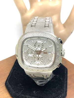 JBW Men's Watch J6380D Heist Diamond Quartz Silver Dial Stainless Steel 45mm - Image 1 of 4