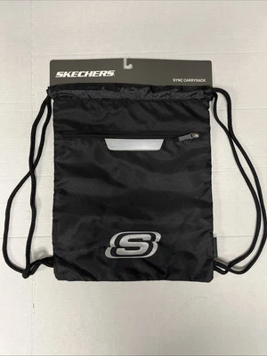 Bolso para libros Skechers Sync Carrysack NEGRO SÓLIDO nuevo con etiquetas bolsillo exterior con cremallera Foto 1 de 4