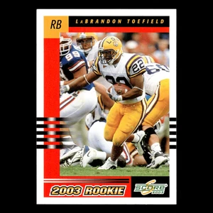 LaBrandon Toefield Rookie #293 2003 Score Jacksonville Jaguars Football Card NFL - Picture 1 of 3