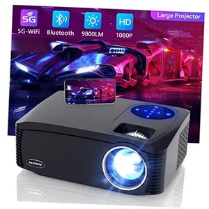 Native 1080P 5G WiFi Bluetooth Projector, 20000LM 450" Display Support 4K - Picture 1 of 8