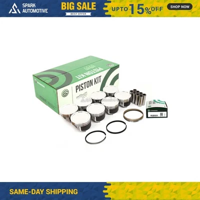 活塞带戒指 适合 99-03 吉姆西悍马雪佛兰 Express 2500 Silverado 6.0L — 第 1/4 张图片