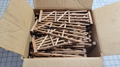 24 Set Lot Wood Trestle O Gauge Elevated Lionel Train Track Train 9" Tall - Image 1 of 4