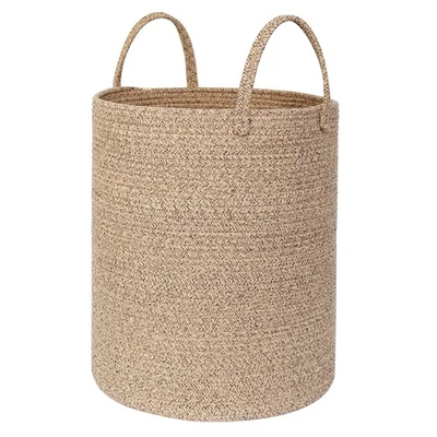Large Woven Laundry Basket, 15"x18" Tall Blanket Storage for Living Room, Cut... - Image 1 of 4