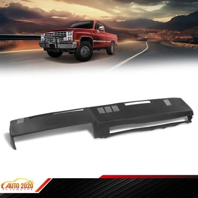 Black Dashboard Cover Fit For 1981-1991 GMC Chevrolet Trucks SUV Pickup Dash Cap - Image 1 of 4