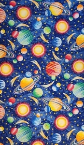 Fabric Traditions Y2K 2000 Solor System Glitzer 2 Yards - Bild 1 von 5