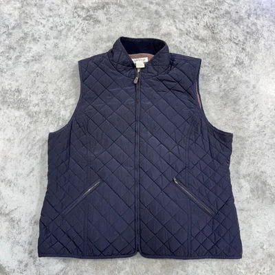 Chaleco Orvis Mujer Grande Azul Marino Acolchado Cremallera Sin Mangas Otoño Exterior Informal Foto 1 de 4