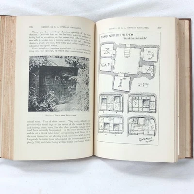 1902 PALESTINE EXPLORATION FUND Handbook JERUSALEM HOSPITAL Map Tombs Arabia  - Image 1 of 4