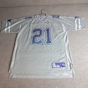 Vintage Reebok Football Jersey XL Gray Julius Jones Cowboys Length +2 - Picture 1 of 11