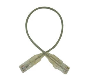 1ft Cat6 SLIM Ethernet RJ45 Patch Cable Stranded Snagless Booted GRAY - Picture 1 of 3