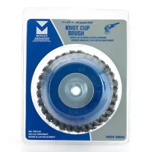 Spazzola coppa nodi 6"" x 5/8""-11 .014 filo acciaio al carbonio di Mercer/Champion 189040 - Foto 1 di 6