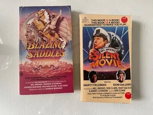 BLAZING SADDLES & SILENT MOVIE PB BOOK Mel Brooks Movie Tie-In 1974 BOTH 1ST PR - Picture 1 of 11