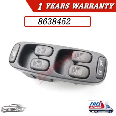 Power Window Switch Master Switch 8638452 Front Left Fits For Volvo V70 S70 C70 - Image 1 of 4