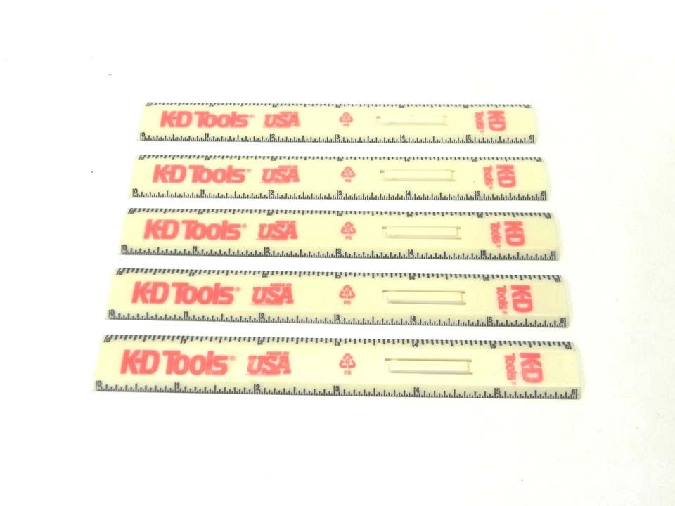 VINTAGE K-D TOOLS MINI RULER LOT OF 5 MEASURING 6 INCHES MADE IN THE USA  - Image 1 of 3