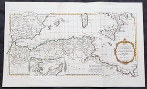 1738 J B D Anville Antique Map Mediterranean North Africa Spain, Sardinia,Sicily - Picture 1 of 2