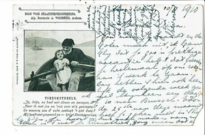 CPA Carte Postale-Pays Bas Fantaisie Un pêcheur et une petite fille rament 1910- - Picture 1 of 2