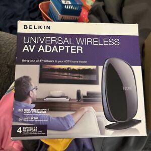 Belkin Universal Wireless AV Adapter Wifi Router Black Connect 4 Devices Used