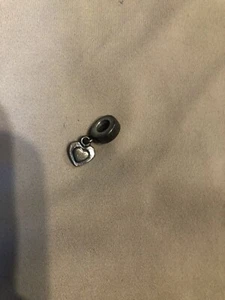 AUTHENTIC PANDORA CHARM BEAD Stopper with heart Dangle - Picture 1 of 3