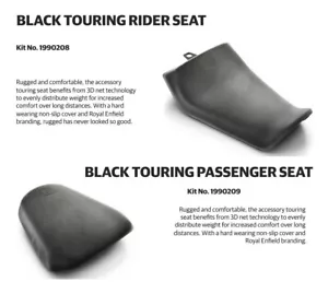 TOURING RIDER & PASSENGER SEAT Fit For ROYAL ENFIELD HIMALAYAN 411 & SCRAM 411 - Picture 1 of 10
