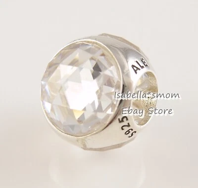 Strahlender Topfen Authentisch Pandora Klar Zirkonia Charm / Perle 792095CZ Neu - Bild 1 von 3