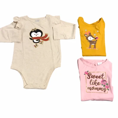 Garanimals Bebé Niñas Mangas Largas Vacaciones Body Talla 24M Lote de 3 artículos Foto 1 de 4