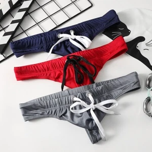 Sexy Herren Badetangas Unterwäsche mit Netz Frontfutter Strand Bikini Bademode - Bild 1 von 10