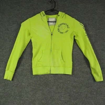 Толстовка женская Aeropostale средняя неоново-зеленая толстовка с капюшоном фитнес спортивные тренировки - Изображение 1 из 4