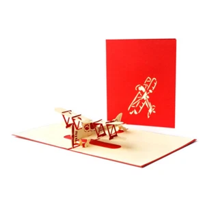 Aircraft Plane Aeroplane Popup Pop Up Greeting 3D Card Gift Birthday Anniversary - Picture 1 of 14