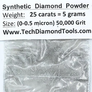 TechDiamondTools Diamond Powder 50,000 Grit 0-0.5 Microns, 25 cts = 5 Grams - Picture 1 of 4