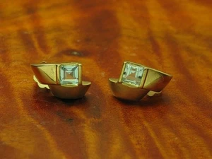 Pendientes De Oro Amarillo 8kt 333 Con 1,00ct De Topacio Azul / Aretes / 2,5g - Imagen 1 de 6