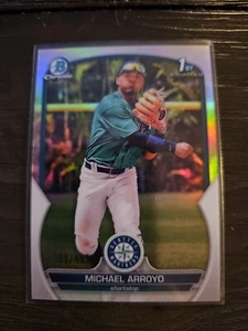 2023 BOWMAN MICHAEL ARROYO #/499 CHROME PROSPECT REFRACTOR #CPA-MA 1st Bowman - Picture 1 of 3