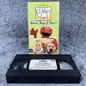 Elmos World Babies, Dogs & More VHS Tape 2000 Sesame Street Muppets Education - Picture 1 of 8