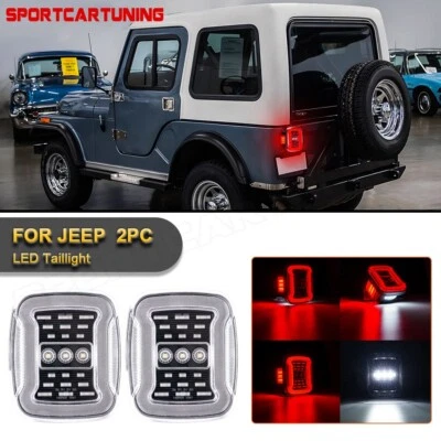 Luz trasera LED intermitente para Jeep Wrangler YJ TJ 1987-95 1976-83 CJ5 81-85 CJ8 Foto 1 de 4