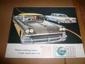 Folleto de ventas de Ford 1958 - Skyliner Country Squire 500 Club Victoria vintage - Imagen 1 de 4