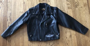 Harley Davidson 100° ANNIVERSARIO 2003 Pelle Biker Giacca Moto Donna M - Foto 1 di 11