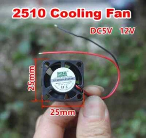 Mini 2510 25*10m Cooling Fan DC5V 12V Cooler Brushless Chipset Heatsink Mute Fan - Picture 1 of 6