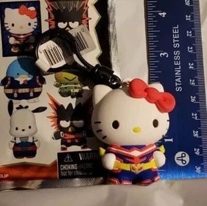 2.5" Hello Kitty & Friends Hello Kitty Figural Bag Clip My Hero Academia X - Picture 1 of 8